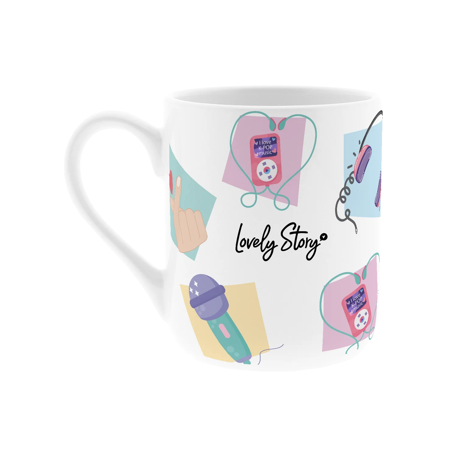 Taza cerámica 330 ml K-Pop Universe – Taza decorativa para desayuno y merienda – Lovely Story – Estilo K-Pop 3 Taza cerámica 330 ml K-Pop Universe – Taza decorativa para desayuno y merienda – Lovely Story – Estilo K-Pop