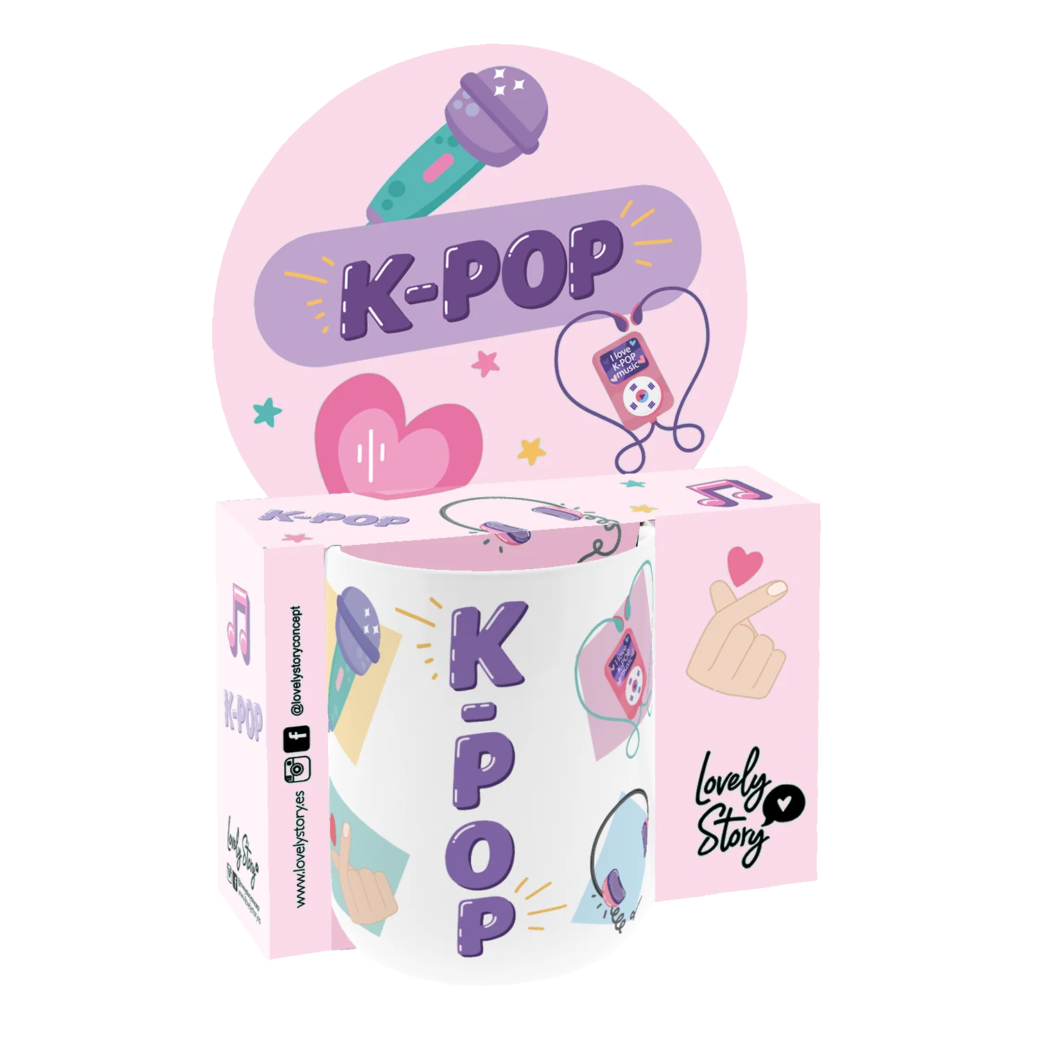 Taza cerámica 330 ml K-Pop Universe – Taza decorativa para desayuno y merienda – Lovely Story – Estilo K-Pop Taza cerámica 330 ml K-Pop Universe – Taza decorativa para desayuno y merienda – Lovely Story – Estilo K-Pop