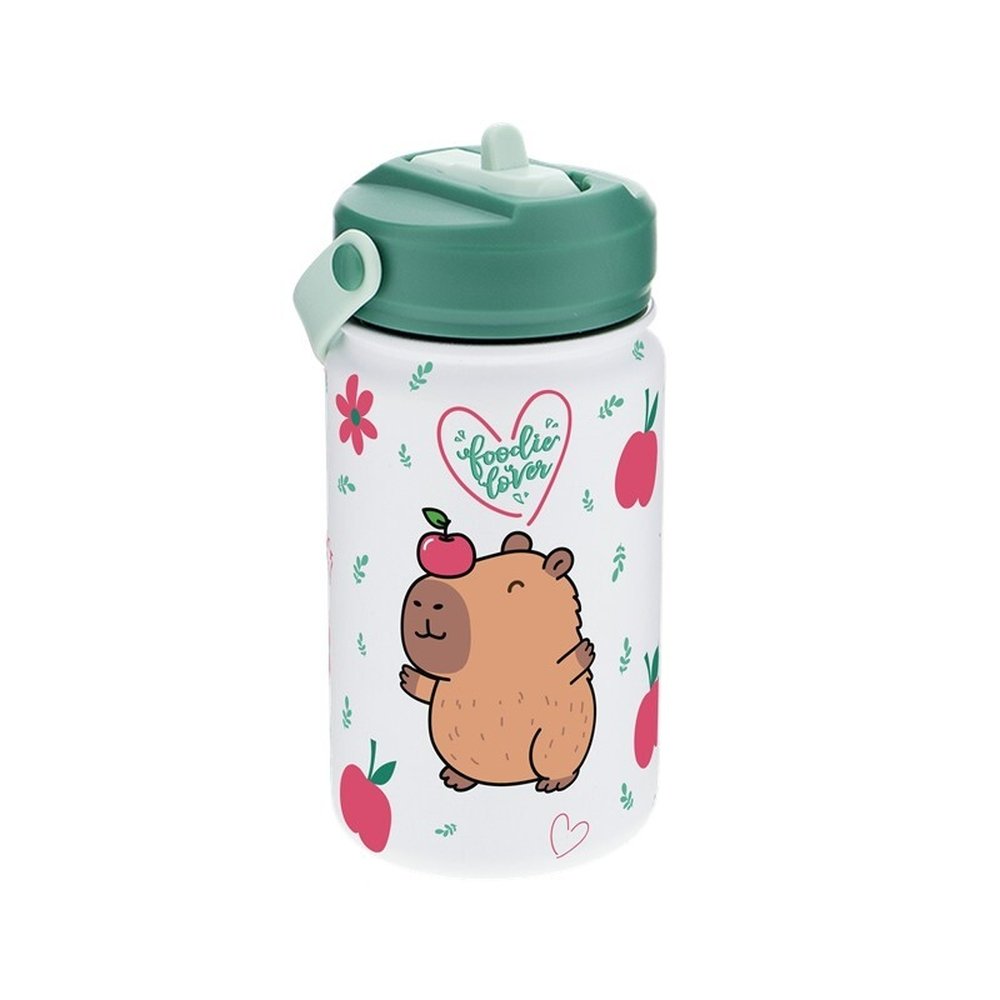 Botella térmica con pajita 330 ml Apple Capibara – Botella infantil reutilizable – Lovely Story – Hidratación cómoda para peques Botella térmica con pajita 330 ml Apple Capibara – Botella infantil reutilizable – Lovely Story – Hidratación cómoda para peques