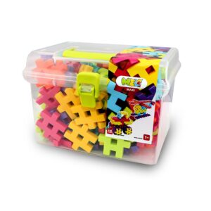 Construcción Meli Maxi Travel Box – Juego de construcción grande – 110 piezas – Creatividad y juego libre desde pequeños