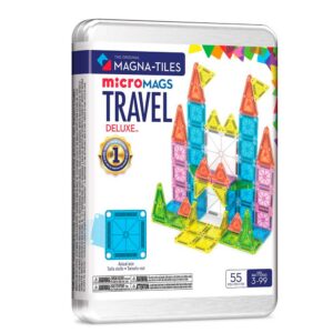 Magna-Tiles microMAGS – Bloques de construcción magnéticos – 55 piezas – Construcción creativa 2D y 3D desde 3 años