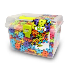 Meli Basic Travel Box – Juego de construcción creativo – 500 piezas – Construcciones 2D y 3D desde 3 años