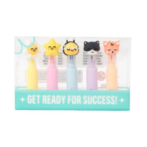 Mr Wonderful Set de 5 subrayadores con estuche Live in colour