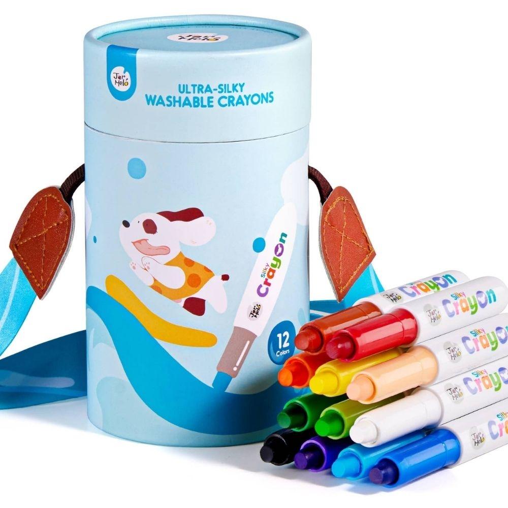 Crayón ultra suave lavable (12 ud.) – Crayones infantiles de giro protector – Creatividad segura desde 3 años Crayón ultra suave lavable (12 ud.) – Crayones infantiles de giro protector – Creatividad segura desde 3 años