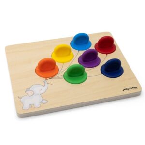Elephant baloon – Juego sensorial de asociación de colores – Juego educativo Montessori – Desde 9 meses