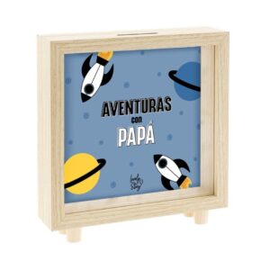 Hucha Aventuras con papá diseño espacial – Lovely Story