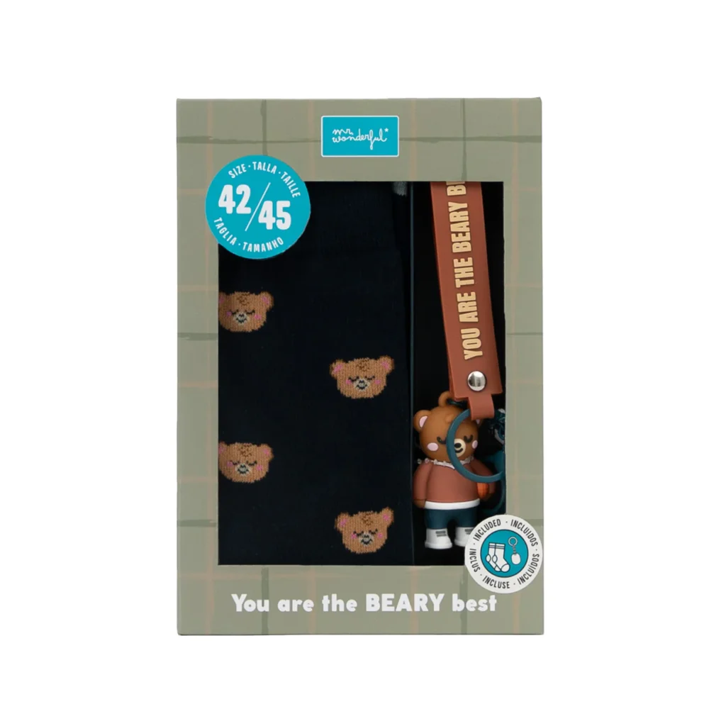 Kit Calcetines y Llavero You Are The Beary Best – Mr. Wonderful – Talla 42-45