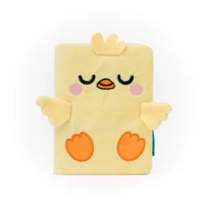 Libreta A6 peluche Lazy Pollito – Libreta cosida suave – Mr. Wonderful – Papelería con ternura