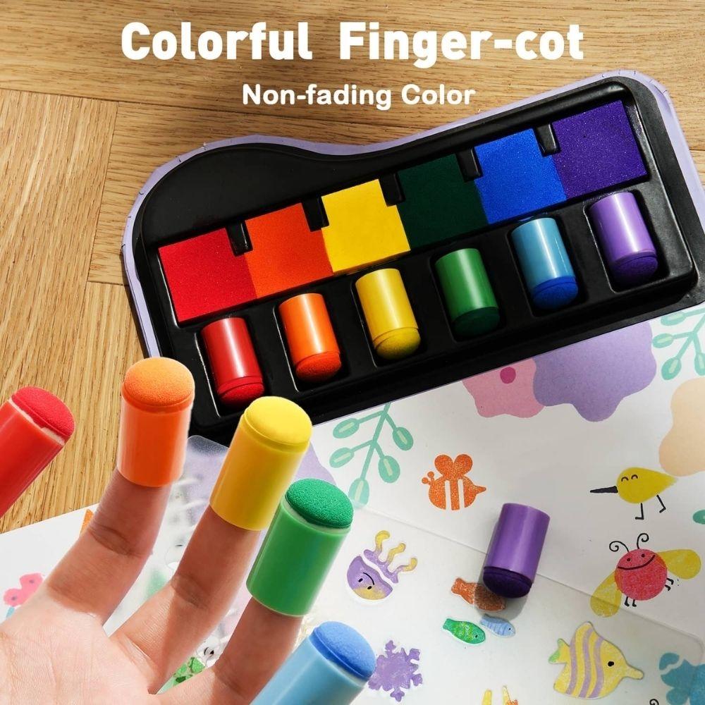 Libro creativo con pintura Fingertip Stamp Fun – Libro de pintura con dedos y sellos – Jarmelo – Creatividad guiada desde 3 años 2 Libro creativo con pintura Fingertip Stamp Fun – Libro de pintura con dedos y sellos – Jarmelo – Creatividad guiada desde 3 años