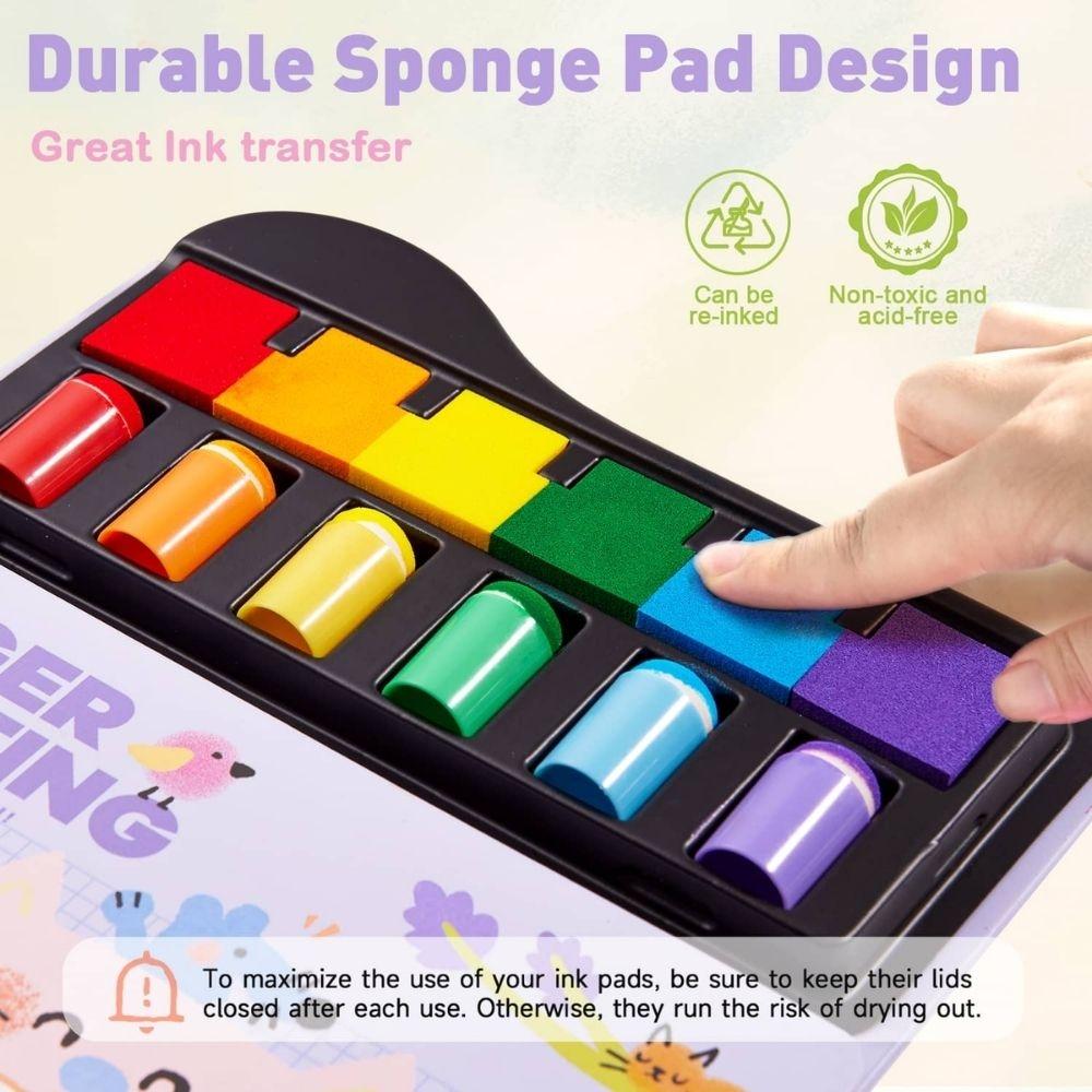 Libro creativo con pintura Fingertip Stamp Fun – Libro de pintura con dedos y sellos – Jarmelo – Creatividad guiada desde 3 años 3 Libro creativo con pintura Fingertip Stamp Fun – Libro de pintura con dedos y sellos – Jarmelo – Creatividad guiada desde 3 años