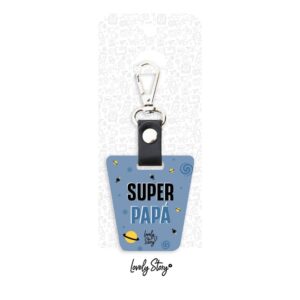 Llavero petrol blue Super Papá – Lovely Story