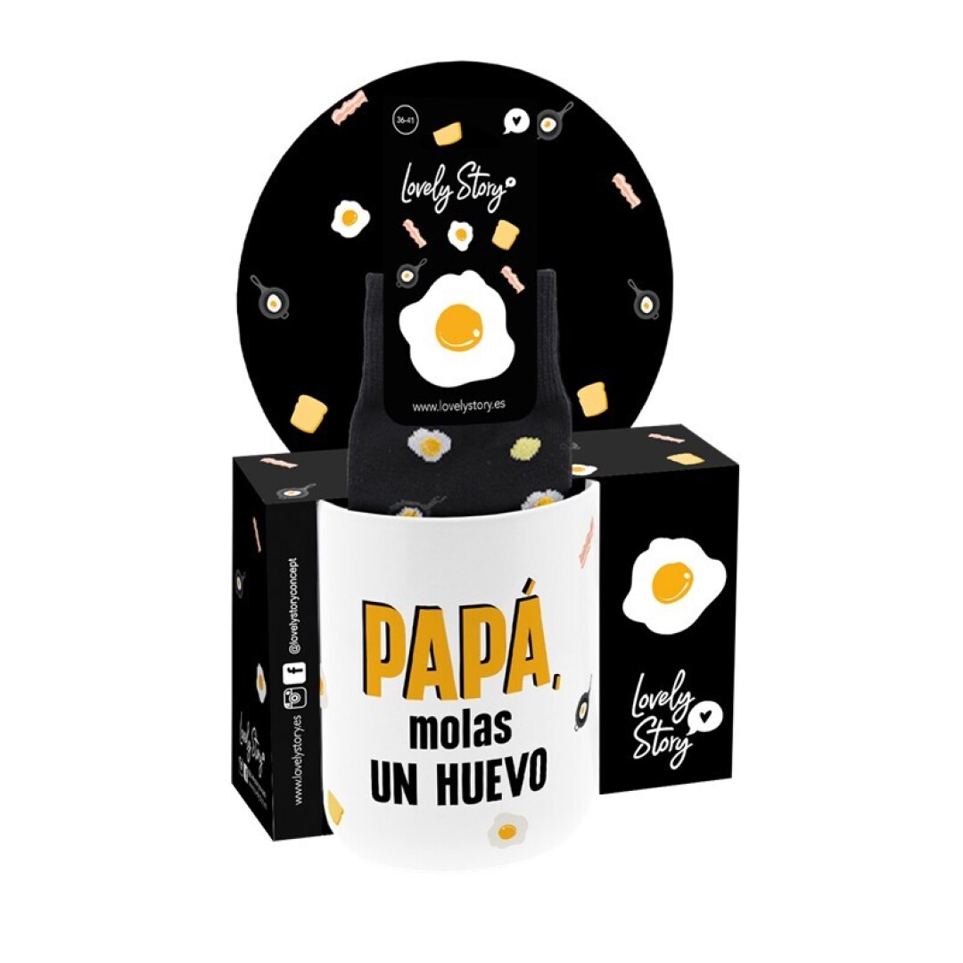 Pack taza y calcetines Papá molas un huevo – Lovely Story Pack taza y calcetines Papá molas un huevo – Lovely Story
