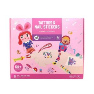 Set Stickers Uñas y Tattoos – Tatuajes temporales y pegatinas infantiles – Jarmelo – Expresión creativa desde 3 años