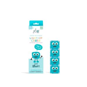 Set cubos azules con luz 4 unidades – Cubos luminosos para baño – Glo Pals – Juego sensorial desde 3 años
