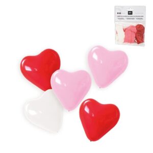 Set de 5 globos 30cm corazón