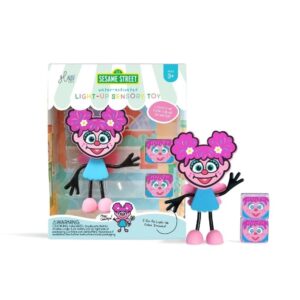 Set personaje Abby Cadabby + 2 cubos de luz rosa – Juego sensorial acuático – Glo Pals – Desde 3 años