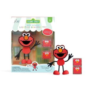 Set personaje Elmo + 2 cubos de luz rojo – Juego sensorial acuático – Glo Pals – Desde 3 años