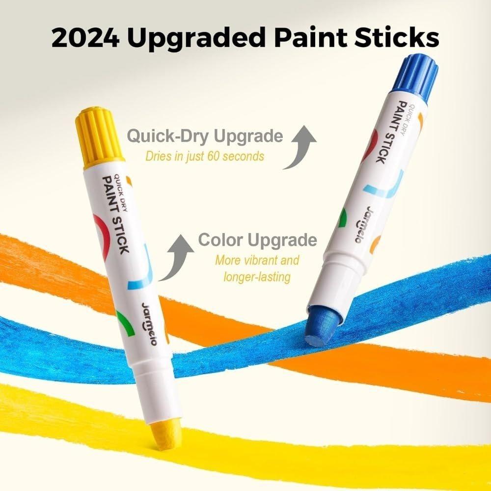 Témperas sólidas secado ultra rápido (30 ud.) – Crayones de pintura sólida – Jarmelo – Color limpio y creativo desde 3 años 3 Témperas sólidas secado ultra rápido (30 ud.) – Crayones de pintura sólida – Jarmelo – Color limpio y creativo desde 3 años