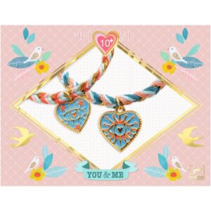 Tu y Yo Amistad y Corazones – Kit creativo de pulseras para compartir – Djeco – Manualidades con significado desde 10 años