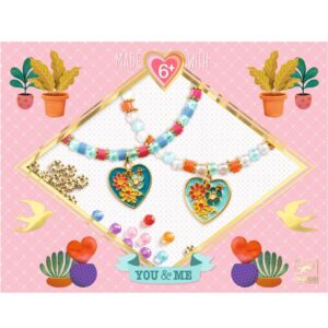 Tu y Yo Corazones – Kit creativo de pulseras con cuentas – Djeco – Manualidades creativas desde 6 años