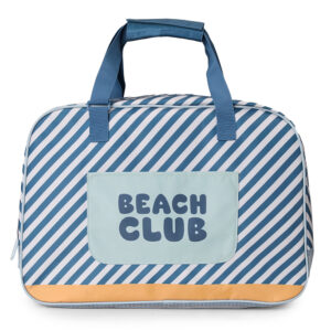 Bolso de Playa con Rejilla Stripes Blues & Beyond Personalizable Monnëka – Indya