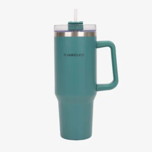 Botella Termo 1,18L Chalk Verde Botella – Vaso térmico con asa y pajita – Flamingueo – Indya