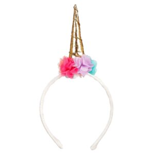 Cinta Unicornio de Souza es un accesorio de disfraz diseñado con una base tipo diadema en color blanco que se adapta cómodamente a la cabeza. En la parte superior incorpora un cuerno de unicornio en tono dorado con acabado brillante. La base del cuerno está decorada con flores de tul en colores rosa fucsia, lila y azul claro, aportando un toque suave y colorido. Beneficios del producto Cuerno dorado con acabado brillante Decoración floral en tul multicolor Diadema ligera y cómoda Ideal para completar disfraces de unicornio Diseño llamativo y delicado ¿Qué incluye? 1 cinta Unicornio Ideal para Niñas que quieran complementar su disfraz de unicornio en carnaval, fiestas temáticas o juego simbólico. Disponible ahora en IndyaEduOcio.es, tu tienda especializada en juegos que educan, entretienen y acompañan su desarrollo. ¡Haz tu pedido hoy y convierte cada partida en una explosión de risas y aprendizaje!