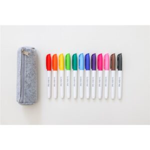 Estuche con 12 rotuladores de tiza líquida – Rotuladores para tapetes Scribble – Scribble – Set de colores