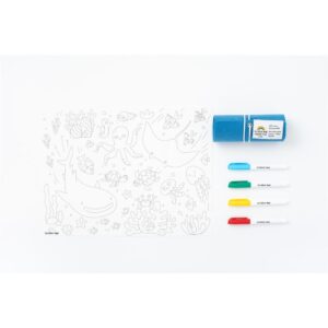 Scribble Bajo el Mar – Tapete reutilizable para colorear – Scribble – Incluye 4 rotuladores