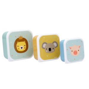 Set 3 cajas almuerzo animales Tutete infantil – Indya