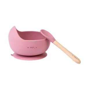 Set de alimentación Nordic Wave – Set de cuenco y cuchara para bebé – Saro – Aprender a comer solo