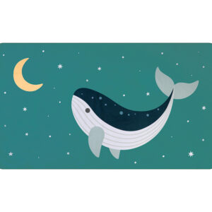 Toalla de Playa Microfibra Whale Teal Personalizable Monnëka – Indya