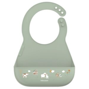 Babero silicona MIO granja – babero infantil – Little Dutch – alimentación bebé Indya