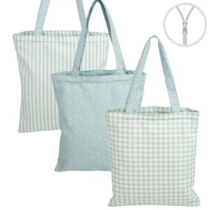 Bolsa algodón con cremallera bridget verde agua surtidos