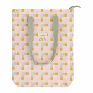 Bolsa tote bag cuadrados multicolor Hello sunshine – Mr Wonderful – Indya