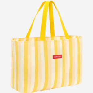 Bolso playa grande Brunet rayas amarillas – Flamingueo – Indya
