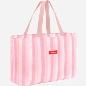 Bolso playa grande Brunet rayas rosa – Flamingueo – Indya