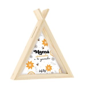 Hucha Mamá soñando a lo grande – hucha decorativa madera – Lovely Story – regalo original Indya