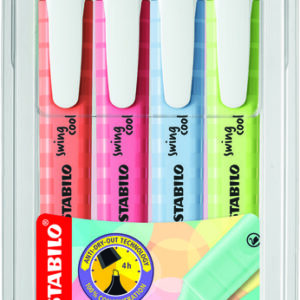 Marcador Stabilo swing cool pastel 4 colores