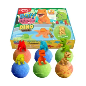 Pack 6 Bombas de Baño Surprise Dinos Indya – Bombas efervescentes baño – Zimpli Kids – Sorpresa jurásica infantil