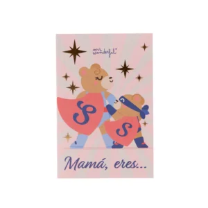 Postal Mamá eres superpoderosa 3D – Mr Wonderful – Regalo original Indya