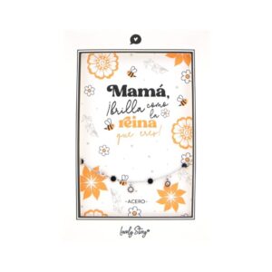 Pulsera Mamá acero plateado Lovely Story Indya