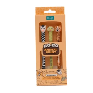 Set 3 bolígrafos borrables animal print – Mr Wonderful – Indya