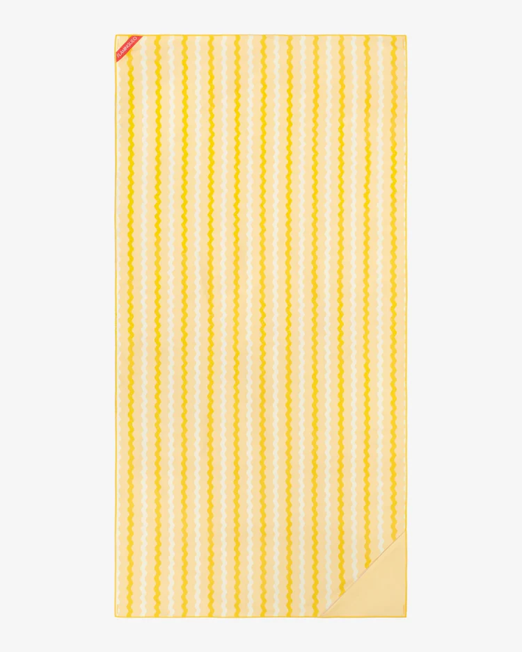 Toalla playa microfibra Tropic amarilla – Flamingueo – Indya Toalla playa microfibra Tropic amarilla – Flamingueo – Indya