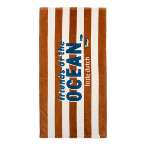 Toalla Playa Ocean World Brown Stripe – Toalla Infantil – Little Dutch – Indya