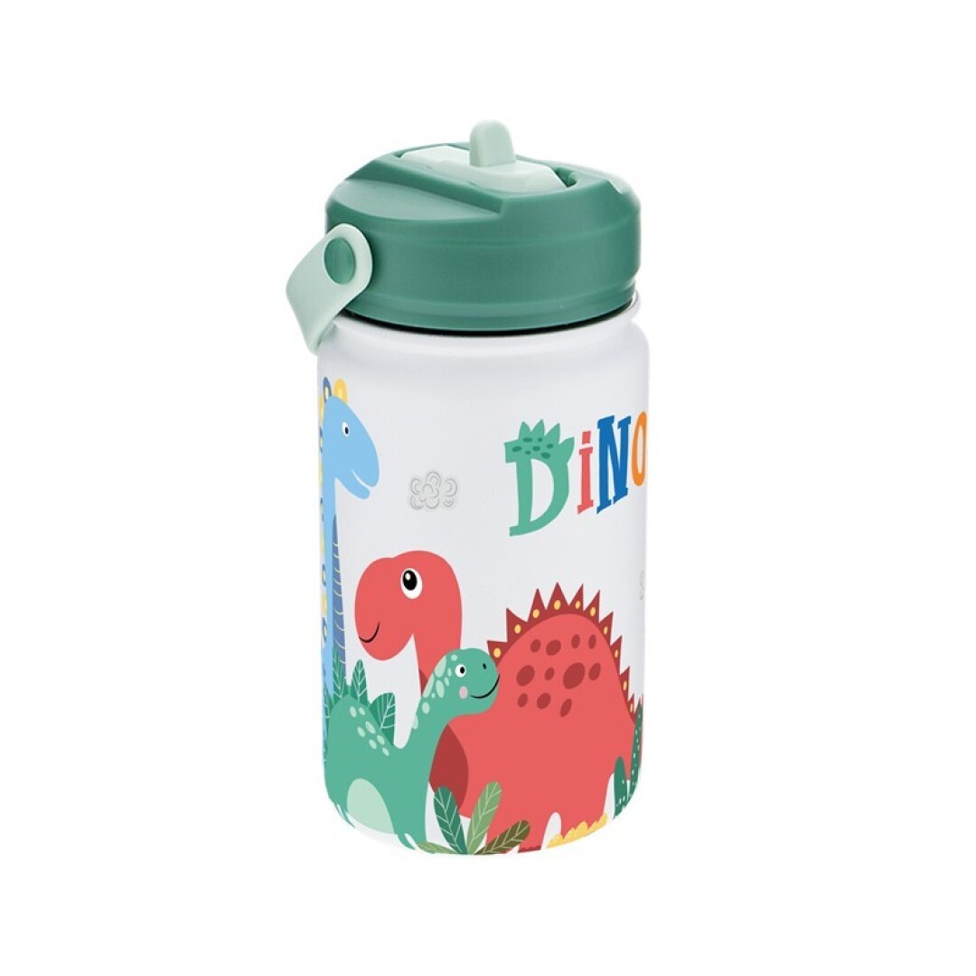 Botella Térmica Infantil Dino Land – 330ml – Modelo Ice Green – IndyaEduOcio Botella Térmica Infantil Dino Land – 330ml – Modelo Ice Green – IndyaEduOcio