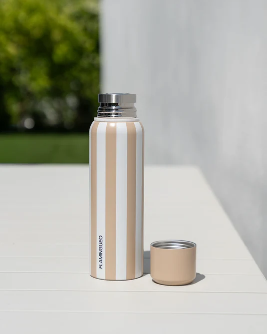 Botella térmica acero beige Flamingueo Indya 5 Botella térmica acero beige Flamingueo Indya