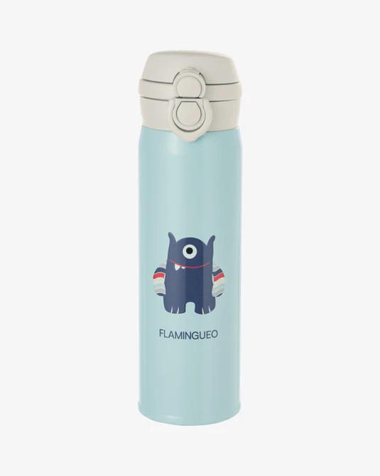 Botella térmica infantil acero azul – Flamingueo – IndyaEduOcio Botella térmica infantil acero azul – Flamingueo – IndyaEduOcio