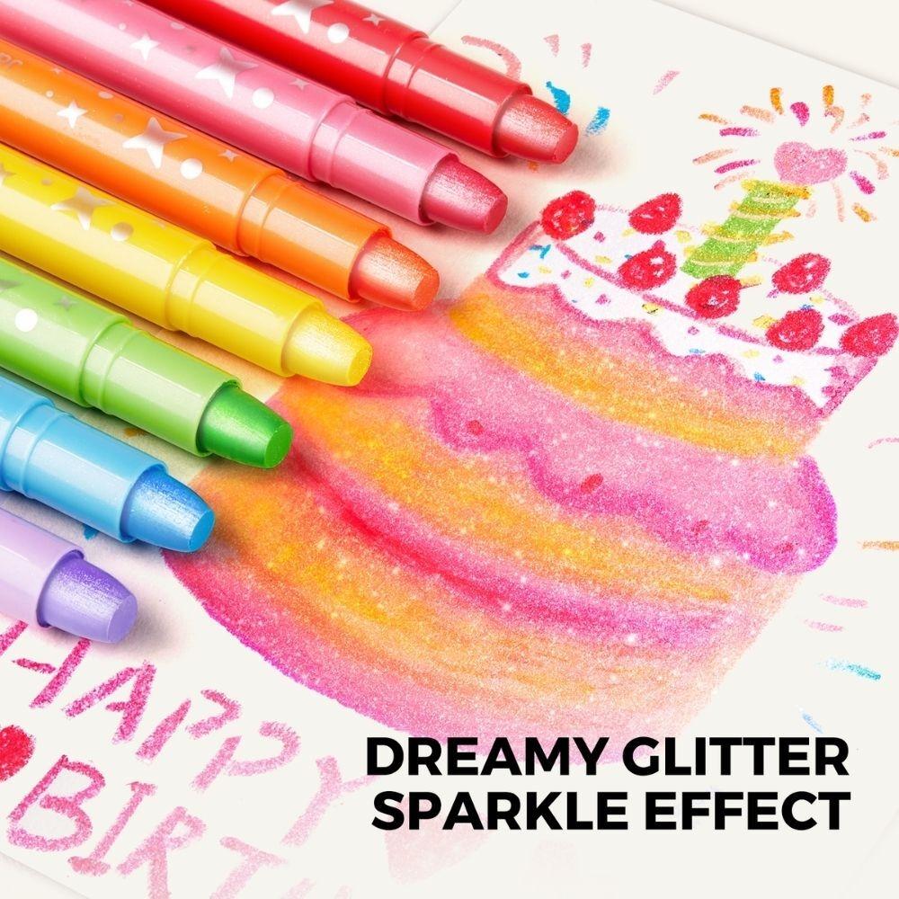 Crayones con Purpurina Lavables 24 Colores – Jarmelo – IndyaEduOcio 2 Crayones con Purpurina Lavables 24 Colores – Jarmelo – IndyaEduOcio