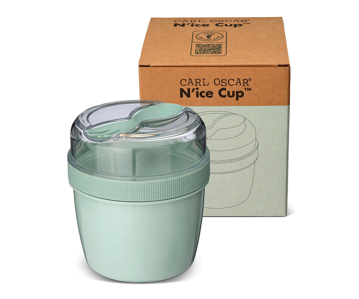 Fiambrera Snack N'ice Cup con Disco Refrigerante Green 2